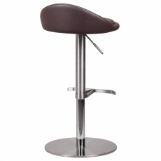 Barová stolička Tage, hnedá/nehrdzavejúca oceľ - 6