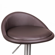 Barová stolička Tage, hnedá/nehrdzavejúca oceľ - 7