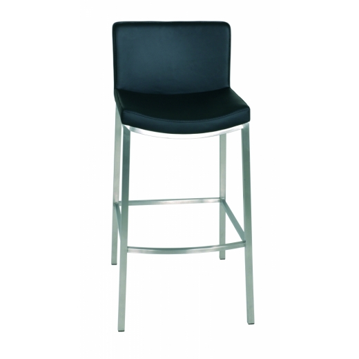 Barová stolička Talona, 95 cm, nehrdzavejúca oceľ/čierna - 1