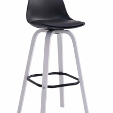 Barová stolička Taris, čierna / biela - 1