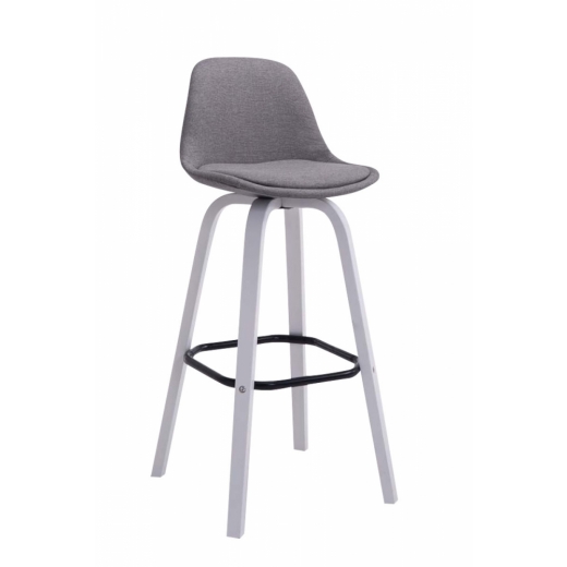 Barová stolička Taris, svetlo šedá / biela - 1