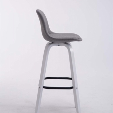 Barová stolička Taris, svetlo šedá / biela - 4