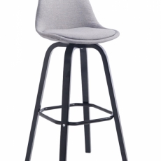 Barová stolička Taris, svetlo šedá / čierna - 1