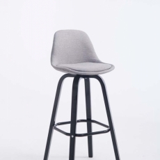 Barová stolička Taris, svetlo šedá / čierna - 3