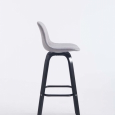 Barová stolička Taris, svetlo šedá / čierna - 4