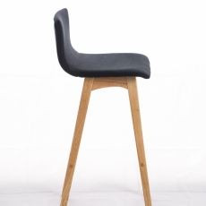 Barová stolička Taunus, textil, čierna - 2