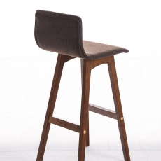 Barová stolička Taunus, textil, hnedá - 3