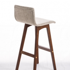 Barová stolička Taunus, textil, svetlo krémová - 3