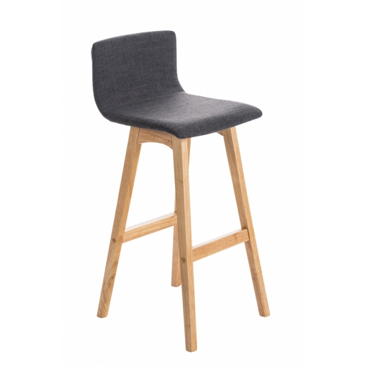 Barová stolička Taunus, textil, svetlo šedá - 1