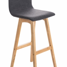 Barová stolička Taunus, textil, svetlo šedá - 1