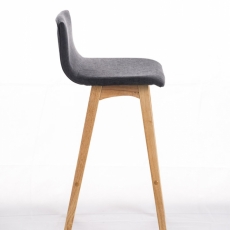 Barová stolička Taunus, textil, svetlo šedá - 2
