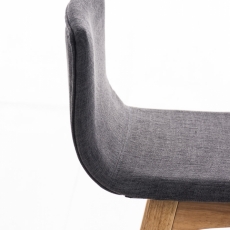 Barová stolička Taunus, textil, svetlo šedá - 5