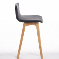 Barová stolička Taunus, textil, tmavo šedá - 2