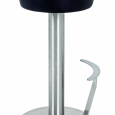 Barová stolička Telida, 78 cm, nehrdzavejúca oceľ/čierna - 2