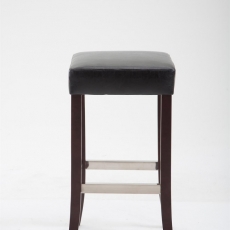 Barová stolička Tiana, černá / hnědá - 2