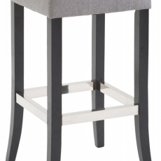 Barová stolička Tiana, svetlo šedá / čierna - 1