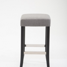Barová stolička Tiana, svetlo šedá / čierna - 2