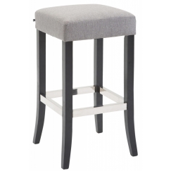 Barová stolička Tiana, svetlo šedá / čierna