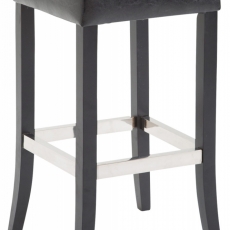 Barová stolička Tiana, syntetická koža, čierna - 1