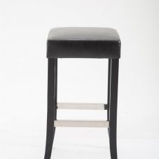 Barová stolička Tiana, syntetická koža, čierna - 2