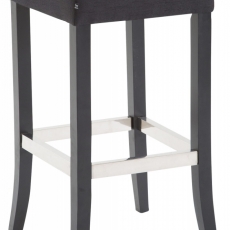 Barová stolička Tiana, textil, černá - 1
