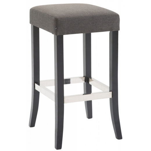 Barová stolička Tiana, tmavo šedá / čierna - 1