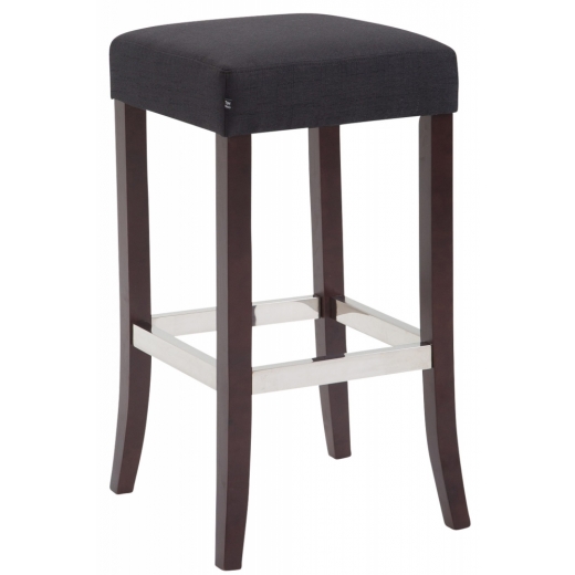 Barová stolička Tores, čierna / hnedá - 1
