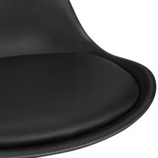 Barová stolička Urban (SET 2 ks), syntetická koža, čierna - 7