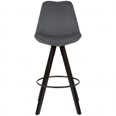 Barová stolička Urban (SET 2 ks), textil, antracitová - 3