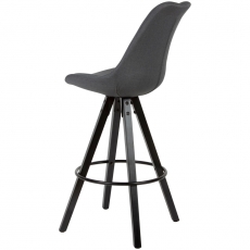 Barová stolička Urban (SET 2 ks), textil, antracitová - 6