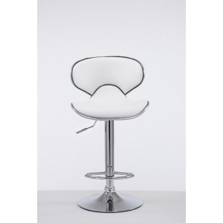Barová stolička Vega I., syntetická koža, biela