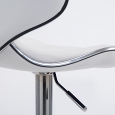 Barová stolička Vega I., syntetická koža, biela - 6