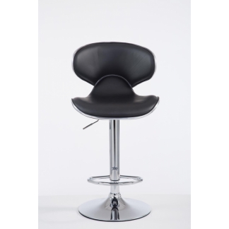 Barová stolička Vega I., syntetická koža, čierna
