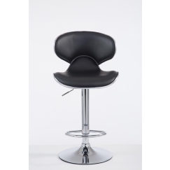 Barová stolička Vega I., syntetická koža, čierna