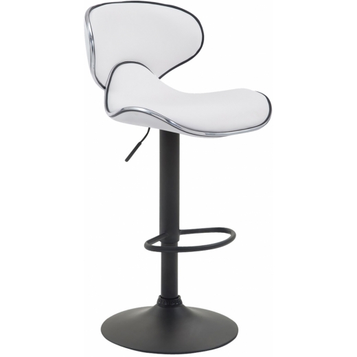 Barová stolička Vega II., syntetická koža, biela - 1