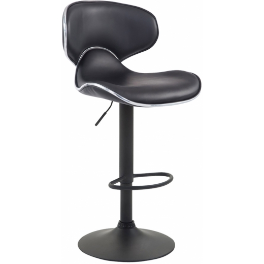 Barová stolička Vega II., syntetická koža, čierna - 1