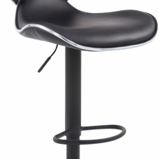 Barová stolička Vega II., syntetická koža, čierna - 1