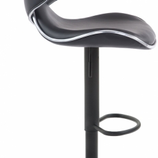 Barová stolička Vega II., syntetická koža, čierna - 3