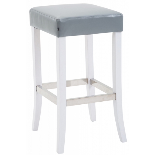 Barová stolička Vent, šedá / biela - 1