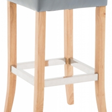 Barová stolička Vent, šedá / drevo - 1