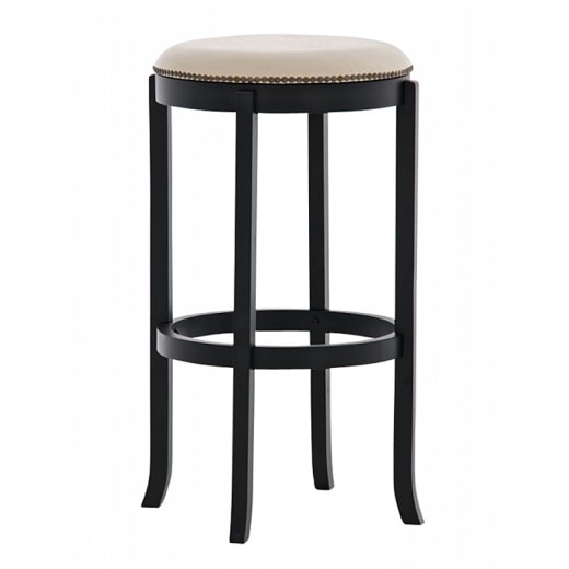 Barová stolička Vinty čierna / krémová - 1