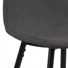 Barová stolička Wanda (Súprava 2 ks), čierna/sivá - 6