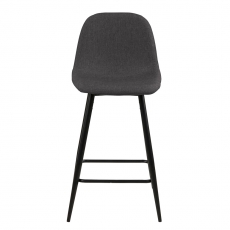 Barová stolička Wanda (Súprava 2 ks), čierna/sivá - 3