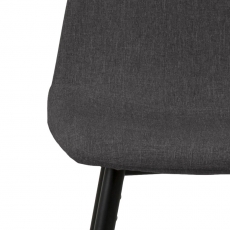 Barová stolička Wanda (Súprava 2 ks), čierna/sivá - 7