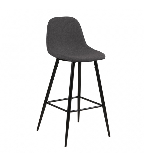 Barová stolička Wanda (Súprava 2 ks), čierna/sivá