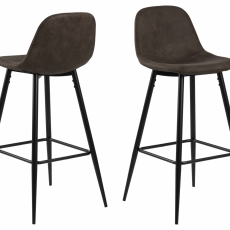 Barová stolička Wanda (súprava 2 ks), hnedá - 1
