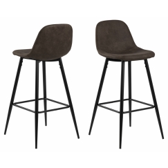 Barová stolička Wanda (súprava 2 ks), hnedá
