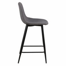 Barová stolička Wanda (Súprava 2 ks), svetlosivá - 3