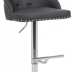 Barová stolička Werne, syntetická koža, čierna - 1