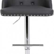 Barová stolička Werne, syntetická koža, čierna - 2